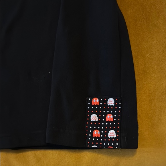 Fred Perry Black Polo Shirt with Unique Sleeve Design and Decorative Hem - Picture 3 of 6